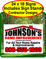Plastic Yard Signs with Sign Stakes